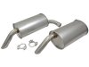 1975-1977 C3 Corvette Pair Aluminized Round Muffler